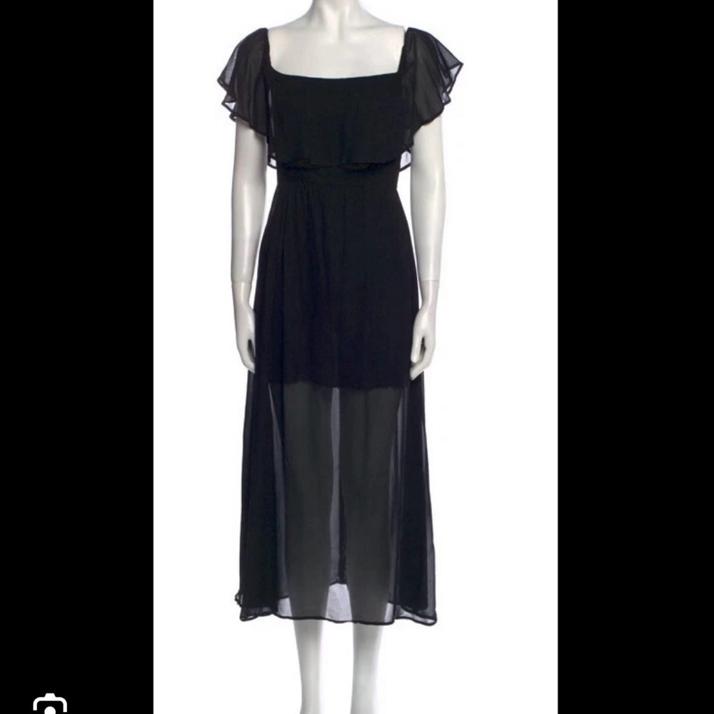 Reformation Black Sheer Maxi Dress